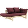 Bordově červená dvoumístná rozkládací pohovka Karup Design Beat 162 cm