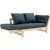 Petrolejově modrá dvoumístná rozkládací pohovka Karup Design Beat 162 cm