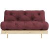 Bordově červená dvoumístná rozkládací pohovka Karup Design Roots 140 cm