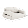 Světle hnědá dvoumístná rozkládací pohovka Karup Design Hippo 140 cm