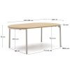 Dubový rozkládací jídelní stůl Kave Home Montuiri 120-200 x 120 cm