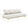 Světle hnědá trojmístná pohovka Karup Design Senza 200 cm