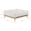 Tmavě šedá podnožka Karup Design Senza 100 x 90 cm