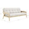Růžová manšestrová trojmístná rozkládací pohovka Karup Design Grab 204 cm