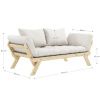 Tmavě hnědá dvoumístná rozkládací pohovka Karup Design Bebop 174 cm s černou konstrukcí