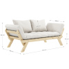 Světle hnědá dvoumístná rozkládací pohovka Karup Design Bebop 174 cm s černou konstrukcí