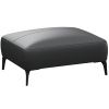 Černá kožená podnožka FLEXLUX VOLUZZI 91 x 71 cm