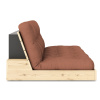Hnědá dvoumístná rozkládací pohovka Karup Design Base 196 cm