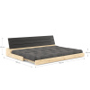 Béžová dvoumístná rozkládací pohovka Karup Design Base 196 cm