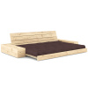 Tmavě hnědá dvoumístná rozkládací pohovka Karup Design Base 244 cm