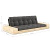Tmavě hnědá dvoumístná rozkládací pohovka Karup Design Base 244 cm