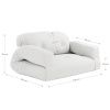 Bílá rozkládací zahradní pohovka Karup Design Hippo 140 cm