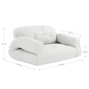 Béžová rozkládací zahradní pohovka Karup Design Hippo 140 cm