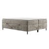 Béžová čalouněná postel boxspring ARAYA 200 x 200 cm