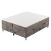 Hnědá čalouněná postel boxspring ARAYA 160 x 200 cm