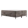 Hnědá čalouněná postel boxspring ARAYA 160 x 200 cm