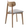 Šedá bouclé jídelní židle Unique Furniture Elim