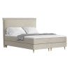 Béžová čalouněná postel boxspring CALMA 160 x 200 cm