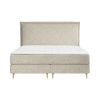 Béžová čalouněná postel boxspring CALMA 200 x 200 cm