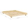 Dřevěná dvoulůžková postel Karup Design Social Bed 160 x 200 cm