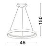 Černé kovové závěsné LED světlo Nova Luce Ormi 45 cm