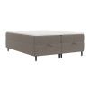 Hnědá čalouněná postel boxspring KANAI 160 x 200 cm