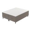 Hnědá čalouněná postel boxspring KANAI 180 x 200 cm