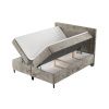 Béžová čalouněná postel boxspring NOBLE 180 x 200 cm