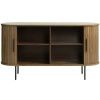 Tmavá dubová komoda Unique Furniture Nola 180 x 45 cm