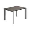 Šedý keramický rozkládací jídelní stůl Kave Home Axis VI. 120/180 x 80 cm