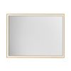 Zlaté závěsné zrcadlo s LED osvětlením Nova Luce Ambor 80 x 60 cm