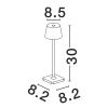 Bílá kovová nabíjecí stolní LED lampa Nova Luce Deck