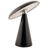 Černá kovová nabíjecí LED lampa Poppy
