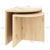 Set dvou hnědých dřevěných odkládacích stolků Karup Design Combine