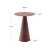 Matně červený skleněný kulatý odkládací stolek Kave Home Wilshire 35 cm