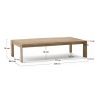 Dřevěný zahradní konferenční stolek Kave Home Ambra 140 x 82,5 cm