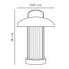 Béžová kovová stolní LED lampa Mirano