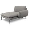 Šedá bouclé lenoška Cosmopolitan Design Vienna 170 cm, pravá