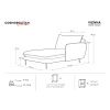 Černá bouclé lenoška Cosmopolitan Design Vienna 170 cm, pravá