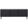Černý dřevěný TV stolek Gunnar 154 x 44 cm