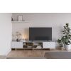 Bílý lakovaný TV stolek Cequoia 230 x 35,5 cm s dubovým dekorem -fv-interier-25