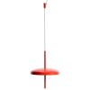 Červené kovové nabíjecí závěsné LED světlo Kave Home Porte Ø 16 cm