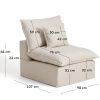 Béžové křeslo kave home Aranela 90 cm s odnímatelným potahem