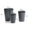 Set tří modrých zahradních květináčů Kave Home Rotja ⌀ 26/35/47 cm