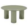 Lesklý zelený konferenční stolek Lecrel ⌀80 cm