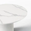 Bílý jídelní stůl Malena ⌀110 cm s mramorovým dekorem -fv-interier-25