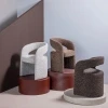 Tmavě hnědá bouclé jídelní židle Lanor -fv-interier-25