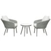 Set dvou světle šedých zahradních křesel a stolku Unique Furniture Bistro