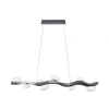 Tmavě šedé kovové závěsné LED světlo Nova Luce Severo 125 cm