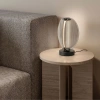 Kouřově šedá skleněná stolní LED lampa Nova Luce Noir -fv-interier-25